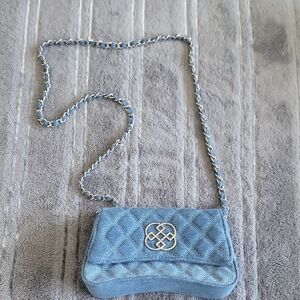 Daisy Fuentes Blue Quilted Chain Crossbody Bag